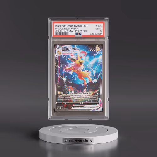 2021 Pokémon Swsh Black Star Promo #184 Jolteon Vmax - Full Art Jolteon Vmax Premium Collection (PSA