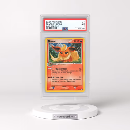 2006 Pokémon Pop Series 3 #2 Flareon - Holo (PSA 7 NM)