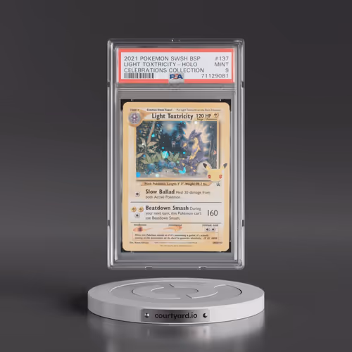 2021 Pokémon Swsh Black Star Promo #137 Light Toxtricity - Holo Celebrations Collection (PSA 9 MINT)