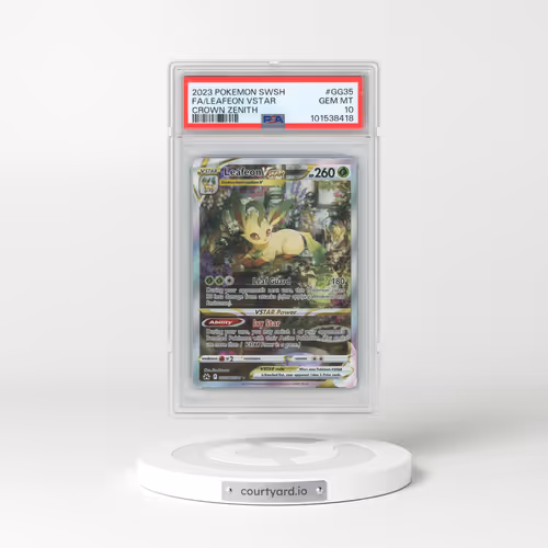 2023 Pokémon Sword and Shield Crown Zenith #GG35 Leafeon Vstar - Full Art (PSA 10 GEM MINT)