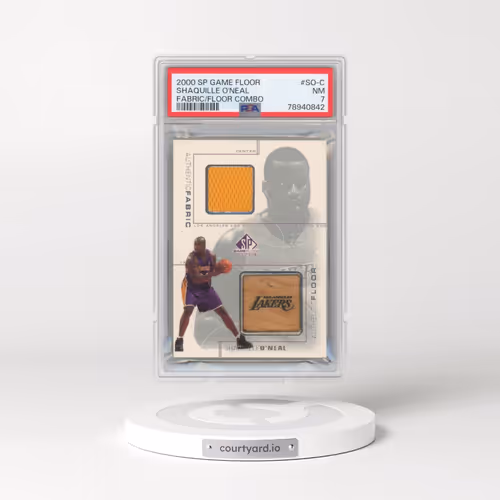2000 SP Game Floor Fabric/Floor Combo #SO-C Shaquille O'Neal (PSA 7 NM)