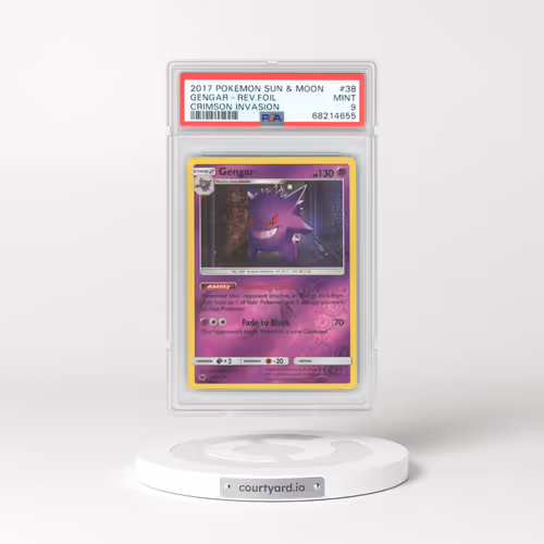 2017 Pokémon Sun & Moon Crimson Invasion #38 Gengar - Reverse Foil (PSA 9 MINT)