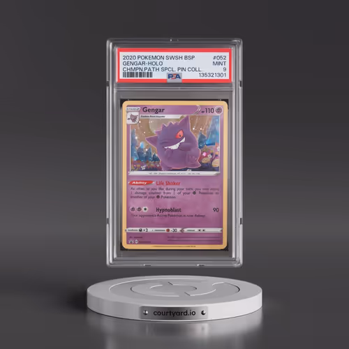 2020 Pokémon Swsh Black Star Promo #052 Gengar - Holo Champion's Path Special Pin Collection (PSA 9