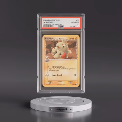 2006 Pokémon EX Dragon Frontiers #52 Larvitar (PSA 10 GEM MINT)