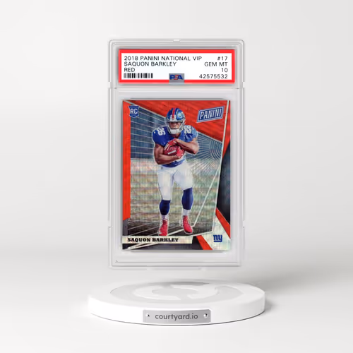 2018 Panini National VIP #17 Saquon Barkley - Red (PSA 10 GEM MINT)