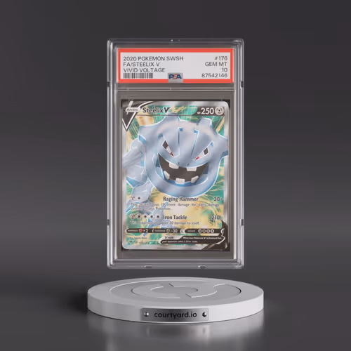 2020 Pokémon Sword & Shield Vivid Voltage #176 Steelix V - Holo Full Art (PSA 10 GEM MINT)