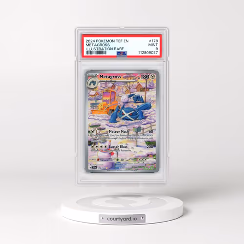 2024 Pokémon Tef EN-Temporal Forces #178 Metagross - Illustration Rare (PSA 9 MINT)