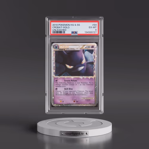 2010 Pokémon Heartgold & Soulsilver Unleashed #84 Crobat - Holo (PSA 6 EX-MT)