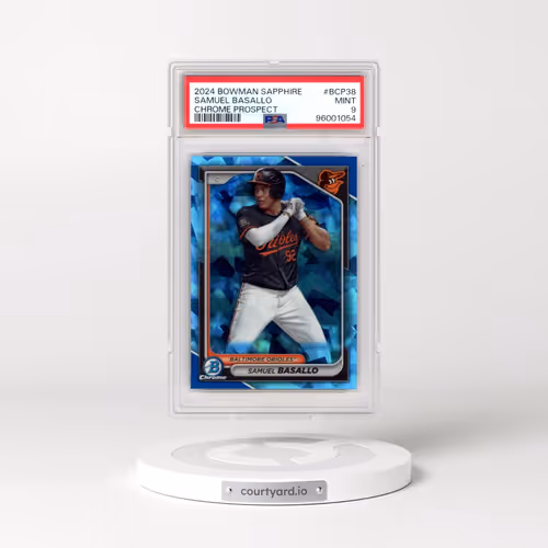 2024 Bowman Sapphire Edition Chrome Prospects #BCP38 Samuel Basallo (PSA 9 MINT)