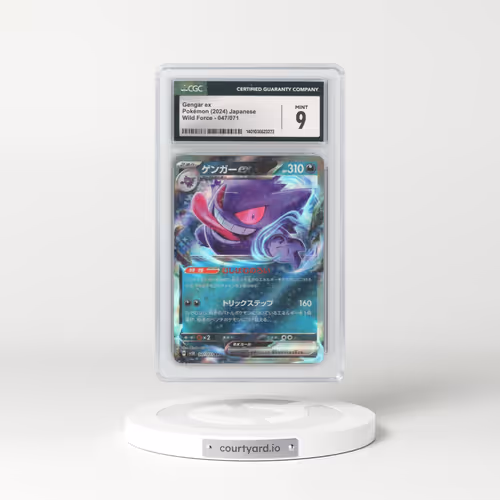 2024 Pokémon Sv5k-Wild Force #047 Gengar EX - Holo (CGC 9 MINT)