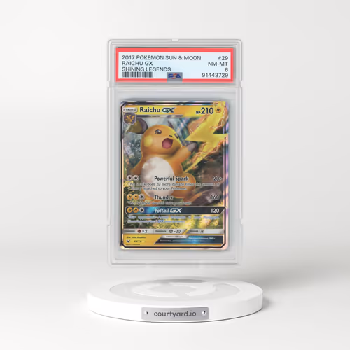 2017 Shining Legends #29 Raichu GX - Full Art Holo (PSA 8 NM-MT)
