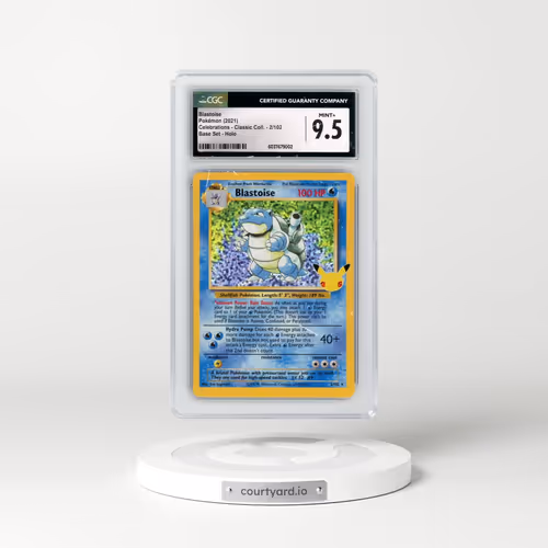 2021 Celebrations - Classic Collection #2/102 Blastoise - Base Set Holo (CGC 9.5 MINT+)