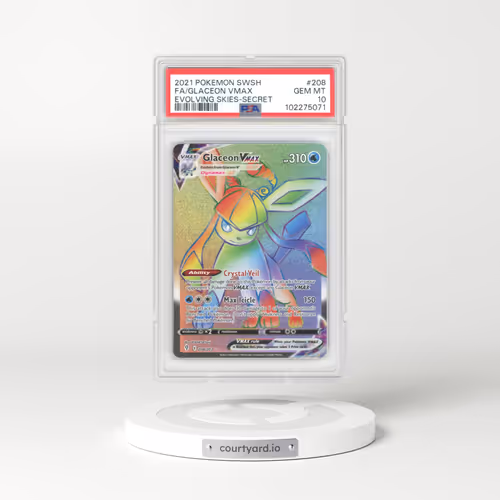 2021 Pokémon Sword & Shield Evolving Skies #208 Glaceon Vmax - Full Art Secret (PSA 10 GEM MINT)