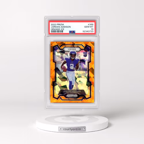 2023 Panini Prizm #368 Jordan Addison - Orange Ice (PSA 10 GEM MINT)