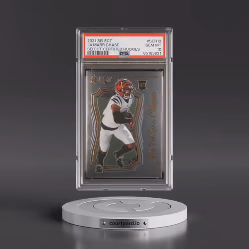 2021 Panini Select Select Certified Rookies #SCR12 JA'Marr Chase (PSA 10 GEM MINT)