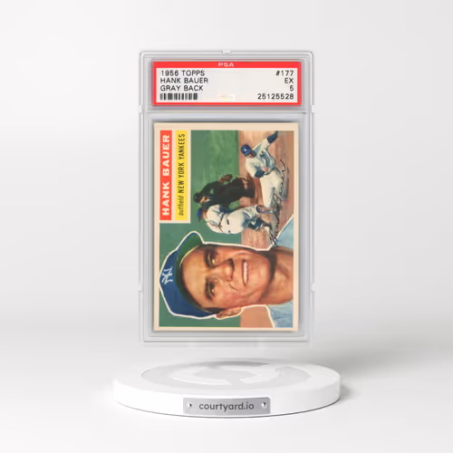1956 Topps #177 Hank Bauer - Gray Back (PSA 5 EX)