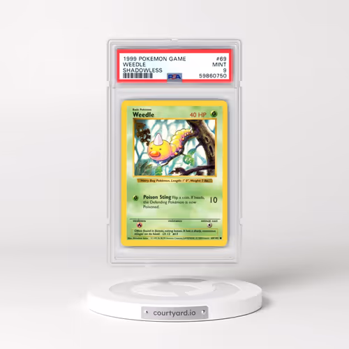 1999 Pokémon Game #69 Weedle - Shadowless (PSA 9 MINT)