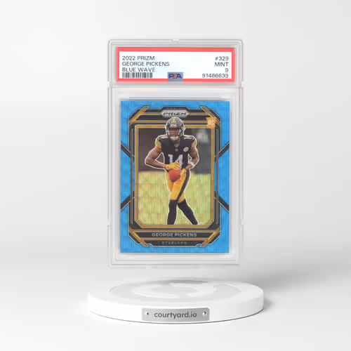2022 Panini Prizm #329 George Pickens - Blue Wave (PSA 9 MINT)