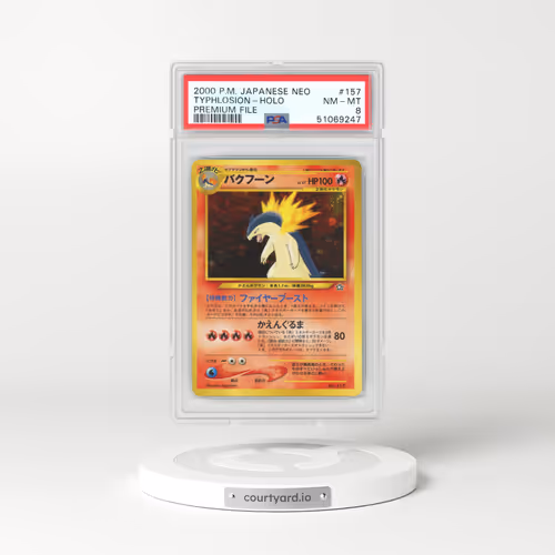 2000 Japanese Neo Premium File #157 Typhlosion - Holo (PSA 8 NM-MT)