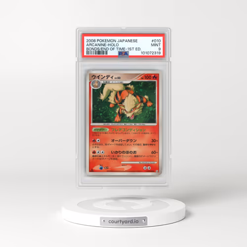 2008 Pokémon Bonds to the End of Time #010 Arcanine - 1st Edition Holo (PSA 9 MINT)