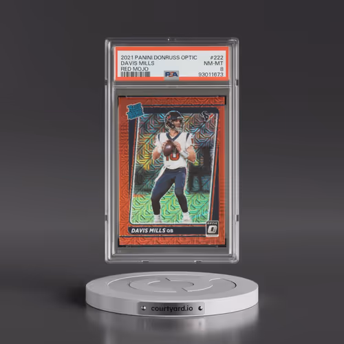 2021 Panini Donruss Optic #222 Davis Mills - Red Mojo (PSA 8 NM-MT)