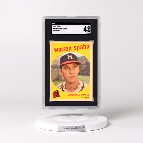 1959 Topps #40 Warren Spahn - Born 1921 (SGC 4 VG-EX)