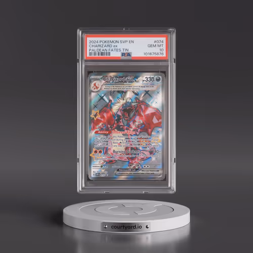 2024 Pokémon Svp EN-SV Black Star Promo #074 Charizard EX - Holo Paldean Fates Tin (PSA 10 GEM MINT)