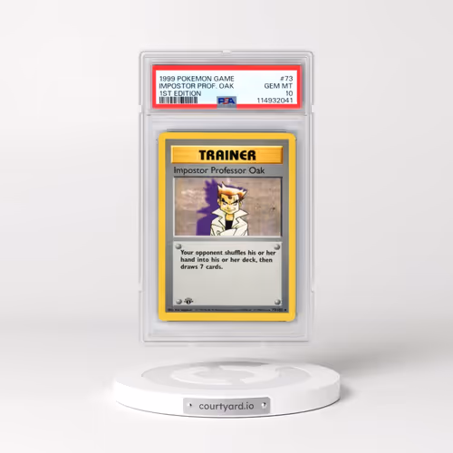1999 Pokémon Game #73 Impostor Professor Oak - 1st Edition (PSA 10 GEM MINT)