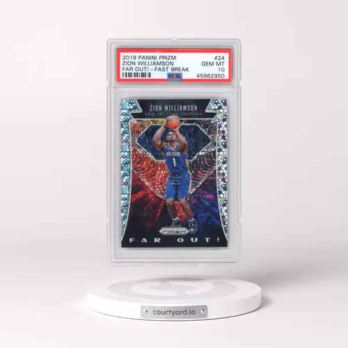 2019 Panini Prizm Far Out! #24 Zion Williamson - Fast Break (PSA 10 GEM MINT)