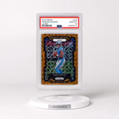 2023 Panini Prizm #329 Hendon Hooker - Lazer Prizm (PSA 10 GEM MINT)