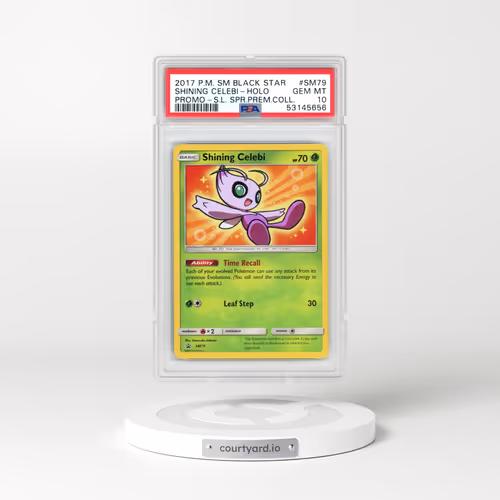 2017 Pokémon SM Black Star Promo #SM79 Shining Celebi - Holo Holo Shining Legends Super Premium Collection (PSA 10 GEM MINT)