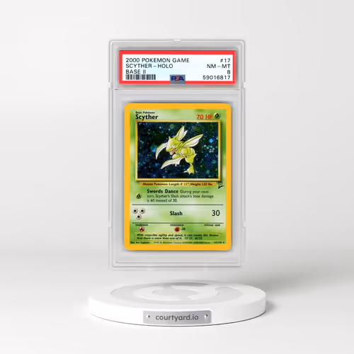2000 Pokémon Game Base II #17 Scyther - Holo (PSA 8 NM-MT)