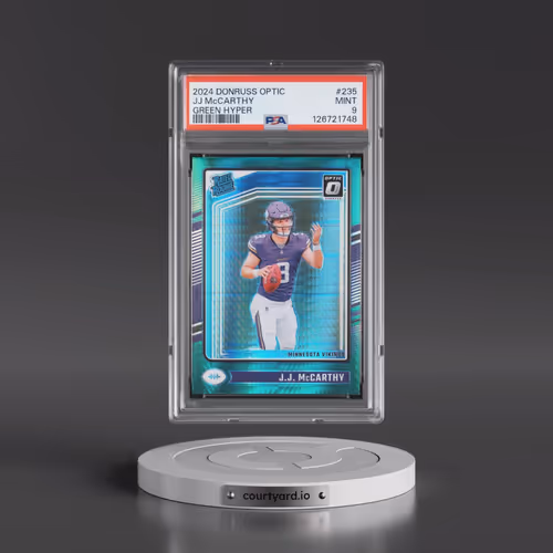 2024 Panini Donruss Optic #235 JJ McCarthy - Green Hyper (PSA 9 MINT)