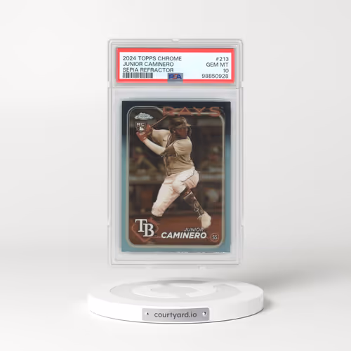 2024 Topps Chrome #213 Junior Caminero - Sepia Refractor (PSA 10 GEM MINT)