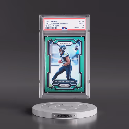 2023 Panini Prizm #390 Jaxon Smith-Njigba - Green Prizm (PSA 9 MINT)
