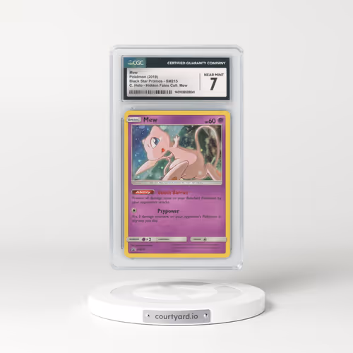 2016 Black Star Promos - Sun & Moon #SM215 Mew - C. Holo Hidden Fates Pin Collection: Mew (CGC 7 NM)