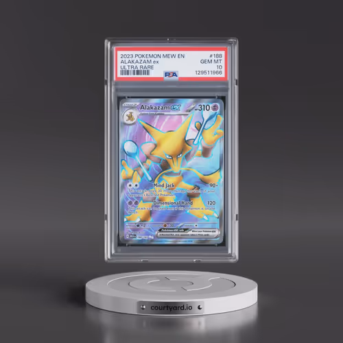 2023 Pokémon Mew EN-151 #188 Alakazam EX - Holo Ultra Rare (PSA 10 GEM MINT)