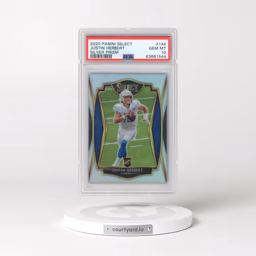 2020 Panini Select #144 Justin Herbert - Silver Prizm (PSA 10 GEM MINT)