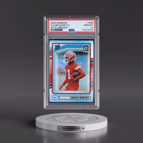 2024 Panini Donruss #398 Xavier Worthy - Optic Preview (PSA 10 GEM MINT)