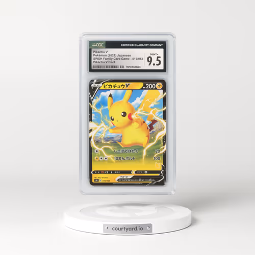 2021 SWSH Family Pokémon Card Game #019/053 Pikachu V - Holo Pikachu V Deck (CGC 9.5 MINT+)