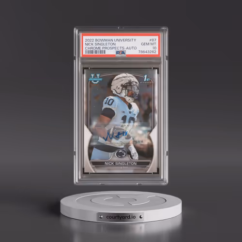 2022 Bowman University Chrome Prospects #87 Nick Singleton - Autograph (PSA 10 GEM MINT)