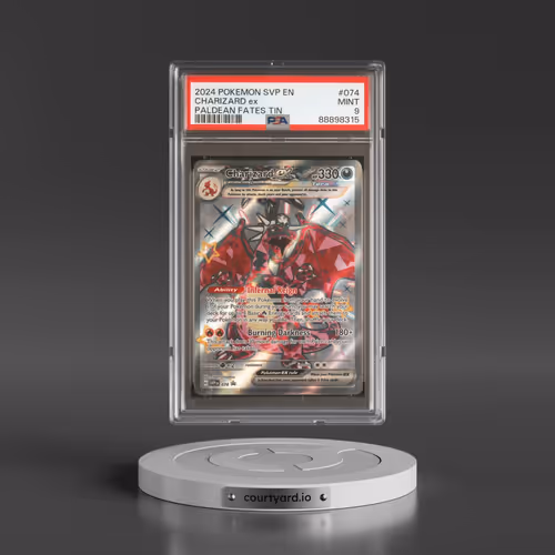 2024 Pokémon Svp EN-SV Black Star Promo #074 Charizard EX - Holo Paldean Fates Tin (PSA 9 MINT)