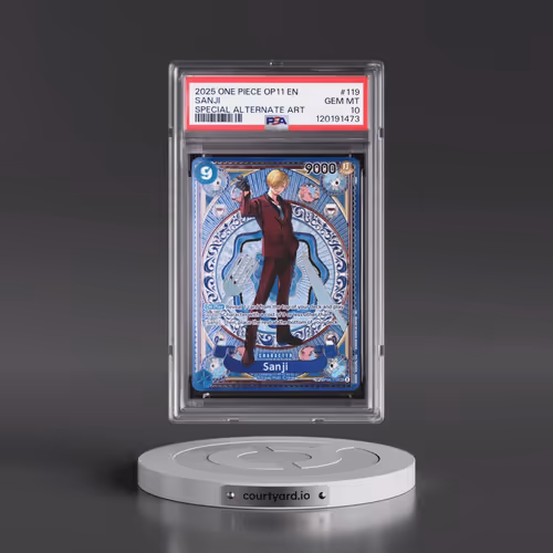 2025 One Piece OP11-A Fist of Divine Speed #119 Sanji - Special Alternate Art (PSA 10 GEM MINT)