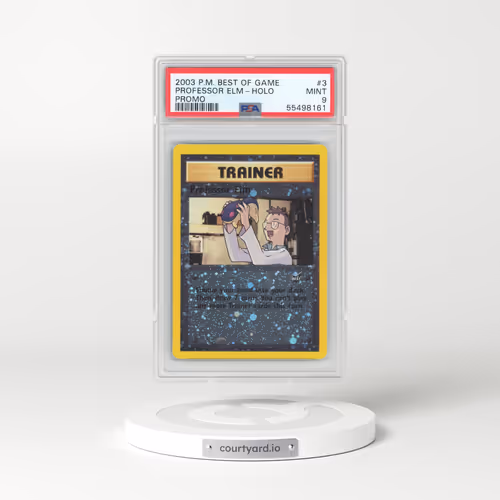 2003 Pokémon Best of Game Promo #3 Professor Elm - Reverse Foil (PSA 9 MINT)