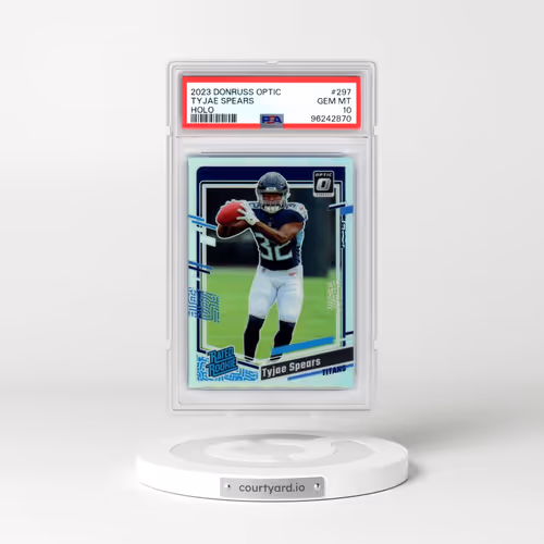 2023 Panini Donruss Optic #297 Tyjae Spears - Holo (PSA 10 GEM MINT)