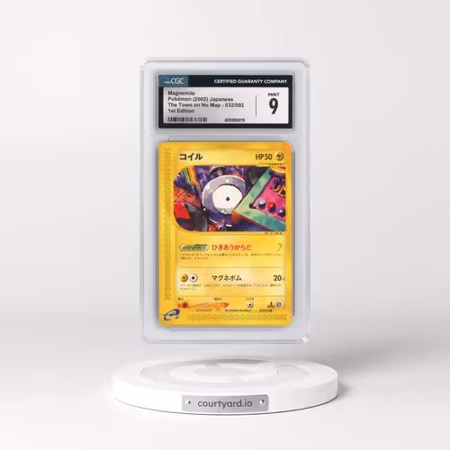 2002 The Town on No Map #032/092 Magnemite - 1st Edition (CGC 9 MINT)
