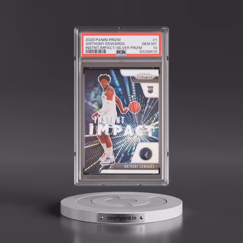 2020 Panini Prizm Instant Impact #1 Anthony Edwards - Silver Prizm (PSA 10 GEM MINT)