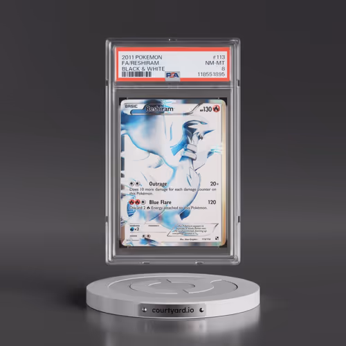 2011 Pokémon Black & White #113 Reshiram - Full Art (PSA 8 NM-MT)