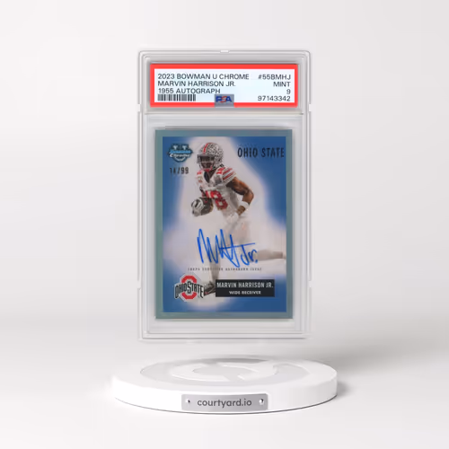 2023 Bowman University Chrome 1955 Bowman Autograph #55BMHJ Marvin Harrison Jr. (PSA 9 MINT)