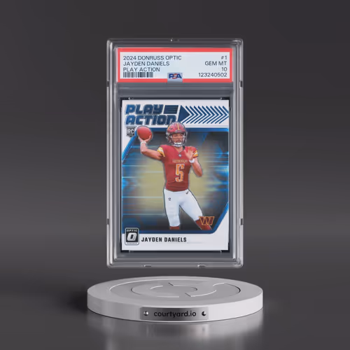 2024 Panini Donruss Optic Play Action #1 Jayden Daniels (PSA 10 GEM MINT)